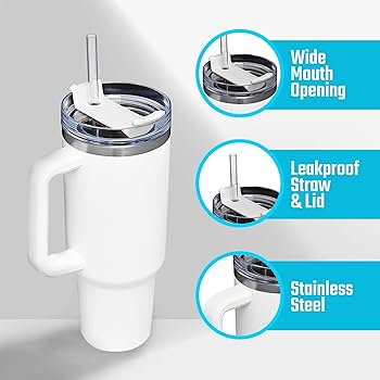 TRYHUM 40oz Tumbler (White) : Amazon.sg: Home